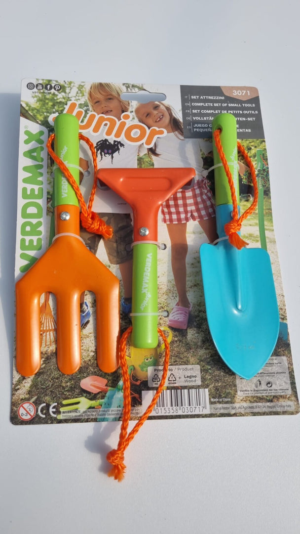 SET ATTREZZI BAMBINO (PALETTA, RASTRELLO, FORCA)