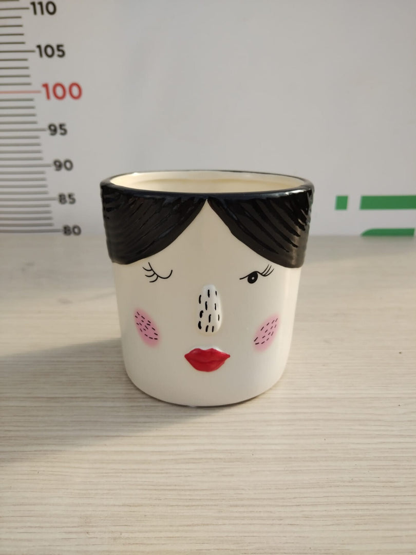 VASO D'ARREDO SMALTATO DONNA IN CERAMICA V.11 AZIENDA ANTICO MESTIERE