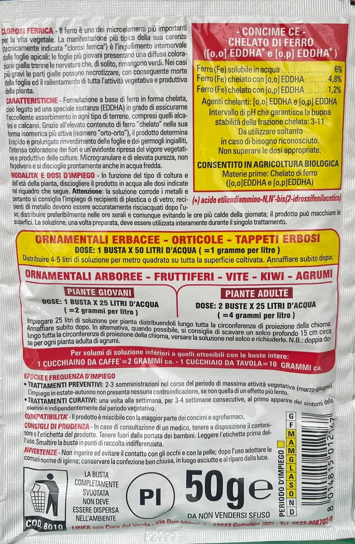 N.2 CONFEZIONI DI CHELATO DI FERRO GRANULARE DA 50 G RINVERDENTE